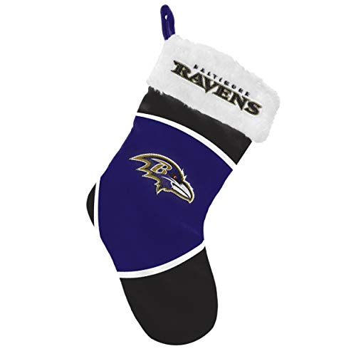 FOCO Baltimore Ravens NFL Christmas Stocking – Plush Limited Edition Holiday Stocking – Show Your Team Spirit with Officially Licensed Football Fan Decorations
