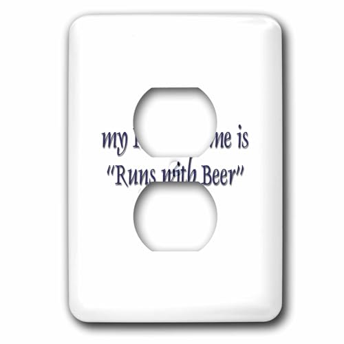 Bouchon de prise Runs with Beer pour cacher les plaques usées - 2