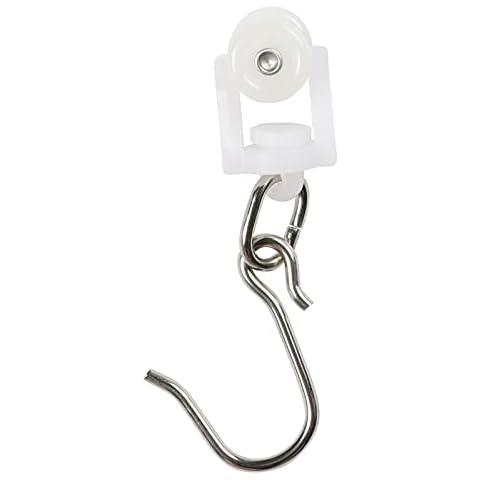 ChadMade Curtain Track Glider Roller Hooks for Ceiling Track Rail Sliding Roller Runner (1 Pack of 10) Cover
