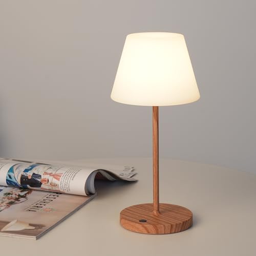 Image of WEILAILUX Small Outdoor Table Lamp, Shower Lamp Waterproof (Mini Wood)