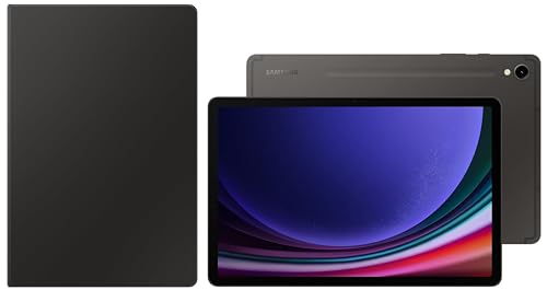 Image of Samsung Galaxy Tab S9+ 31.50 cm (12.4 inch) Dynamic AMOLED 2X Display, RAM 12 GB, ROM 256 GB Expandable, S Pen in-Box, Wi-Fi + 5G Tablet, Gray with S9 Plus Book Cover Keyboard, Black