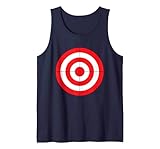Bulls-Eye Target Lazy DIY Halloween Costume Darts Shooting Tank Top, Men, Navy Blue, X-Large