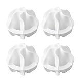 Lurrose 4 Stück Wiederverwendbare Waschbälle aus Pp Material Anti Wickel Wäschekugeln für...