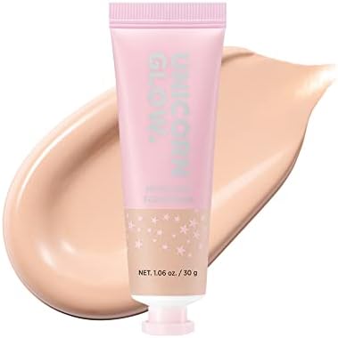 UNICORN GLOW HYDRATING FOUNDATION #2 LIGHT VANILLA Collagen Serum + Hyaluronic Acid + Ceramide Anti-Aging