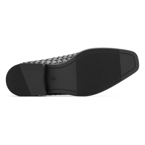 Image of JITAI Men's Dress Shoes - Casual Rubber & Leather Loafers for Men - Fashion Business Formal Wear