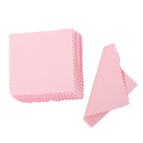 50Pcs Jewelry Cleaning Cloths Soft Silver Polishing Cloth Silver Cleaning Cloth for Jewellery Reusable Double Sided Silvers Jewellery Cleaner Cloths for Gold Silvers Diamond Watches (8 * 8cm)