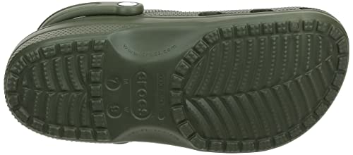 Tamancos Crocs clássicos unissex, Verde militar