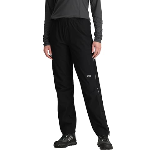 Outdoor Research Women's Aspire 3L Pants | Waterproof, Windproof, Carabiner Loop, Standard Fit Black