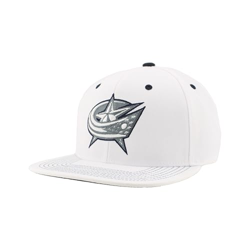 Columbus Blue Jackets NHL Officially Licensed Adjustable Snapback Hat Flat Bill Z11 Pop White