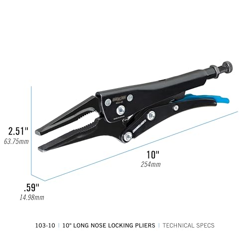 Channellock Combination Long Nose Locking Pliers 103-10 - Epoxy Resin Coating, Forged Steel - 10 In by Channellock - Image 2
