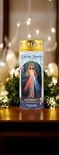 Divine Mercy Candle with Windproof Cap - Height 16.5 cm | Prayer Candle | Jesus I Trust In You | Catholic Devotional