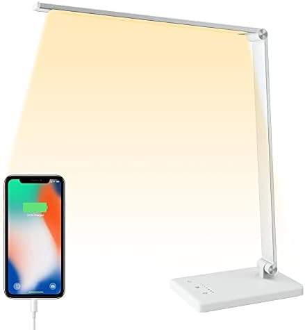 Lampada LED Da Scrivania IVict - 5 Modalità, 10 Livelli Luminosità, Timer 45min, 2 Porte USB, Doppia Testa Regolabile - Foto 11