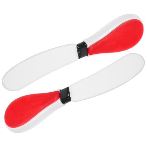 SHINEOFI Espátula de Mantequilla Doméstica de Cerámica 2 Piezas Esparcidor Multifuncional para Queso y Mermelada Utensilio Portátil para Cocina y Repostería en Hogar y Cenas