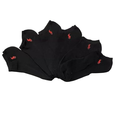 Polo Ralph Lauren calcetines pack 6 pares de hombre negro elásticos ZP113868PK6N talla 6-12