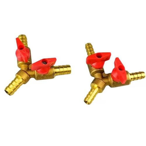 Válvula de bola de latón 10mm tipo Y para asegurar mangueras de gas 4