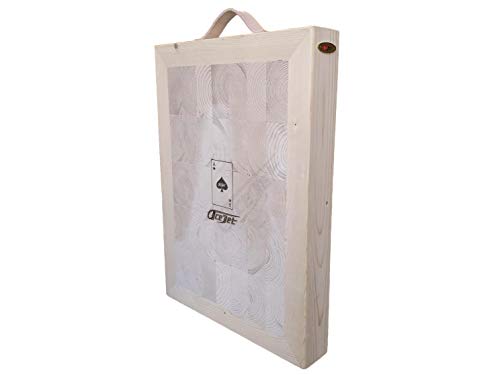 ACEJET Wooden Target Board for Throwing Knives & Small Axes & Tomahawk - Endgrain Pro - 32 inch - Oblong Hanging