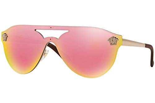 Versace VE2161-10524Z Sunglasses COPPER w/GREY MIRROR YELLOW ROSE Lens 42mm