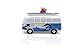 BRISA VW Collection - Volkswagen Spar-Büchse-Schwein-Dose mit Surfbrett im T1 Bulli Bus Samba Design (Surf/Blau)