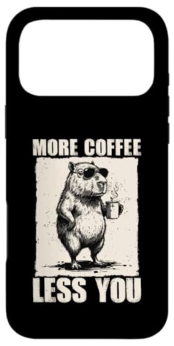 Grumpy Capybara �uMore Coffee Less You�v�t�@�j�[�R�[�q�[�~�[�� �X�}�z�P�[�X iPhone 17 Pro Max �p