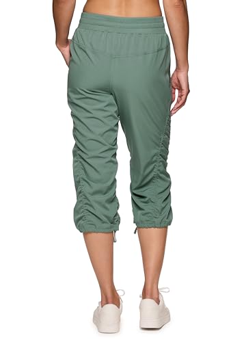 Image of RBX Active Capri Pants for Women Joggers Stretch Lightweight Women's Casual Pant Capri with Drawstring