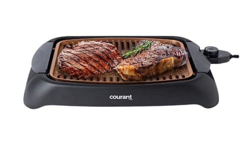 courant smokeless indoor Electric grill, Copper Non-stick Coating Extra Large ...
