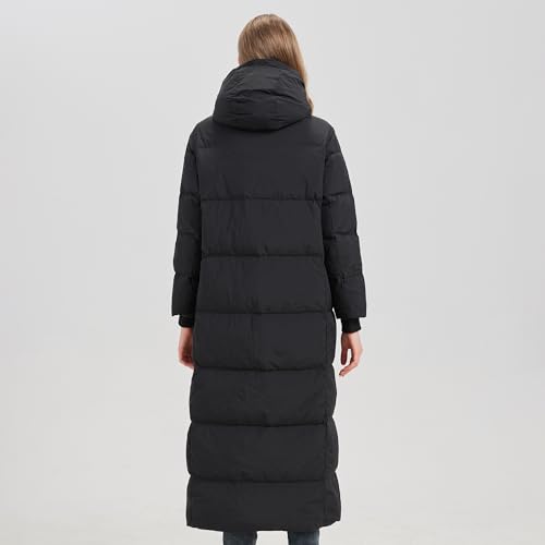 Women’s Thick Long Down Jacket Warm Hooded Winter Puffer Coat with Full-Length Coverage3