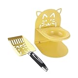 Baoblaze Elevated Cat Bowl Cat Stainless Steel Pet Supplies Removable Pet Feeder Food Container for Apartment Home Indoor, Yellow