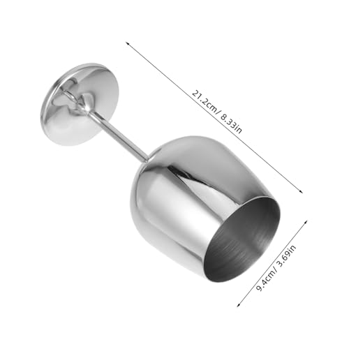 Verres à vin inox incassables (lot de 2) avec large base stable - 3