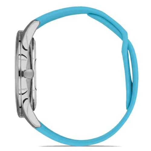 Image of DOUBLERUN Analog Watch, Silicone Strap, Roman Numerals, 24-Hour Display