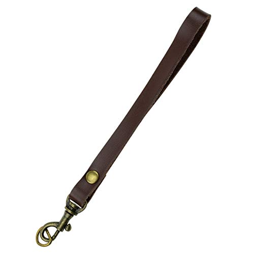 Allzedream Genuine Leather Wristlet Strap Replacement Clutch Purse Key Wrist Lanyard (Coffee)