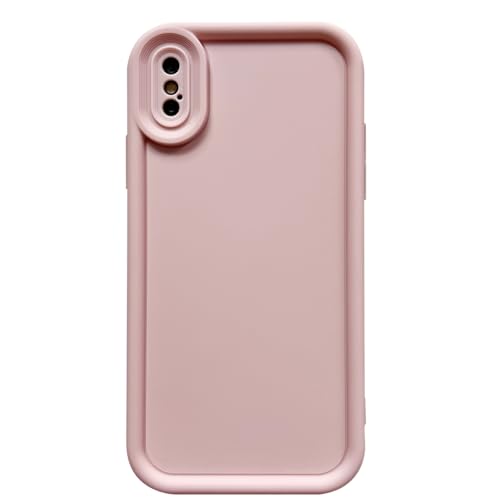 Image of Puxicu Slim Case for iPhone Xs MAX, Enhanced Camera Protection, Shockproof Skin-Friendly Touch Soft Case Cover for iPhone Xs MAX Phone 6.5 inch, Light Pink