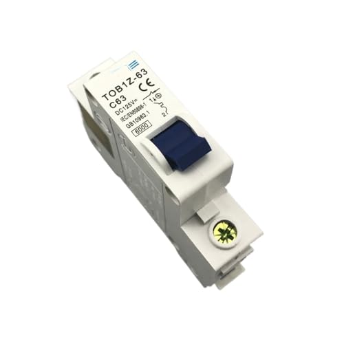 Disyuntor MCB DC 125V 1P 63A Curva C con aislamiento magnotérmico de alta fiabilidad industrial
