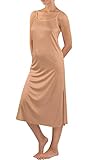 Nina von C. Unterkleid Negligee Länge 120 cm Spaghetti-Träger Gr. 36-50 Viskose (36, Caramel (635))