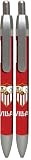 CYPBRANDS Sevilla FC - Bolígrafo 1mm, Diseño Escudo Sevilla FC, Color Rojo, Producto Oficial (Paquete de 2)