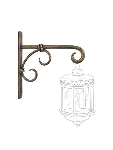 Image of Wall Hanging Brackets - Deluxe Pack of 5 Golden Metal Plant Hanger Hooks for Bird Feeders, Planters, Wind Chimes & Lights | Indoor & Outdoor Balcony Decor (6 x 1 x 7 in)