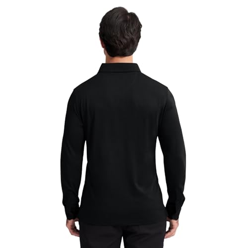 Image of Men's Business Long and Short Sleeve Polo Shirts Mercerized Cotton Blend Casual Stylish Collared Shirts