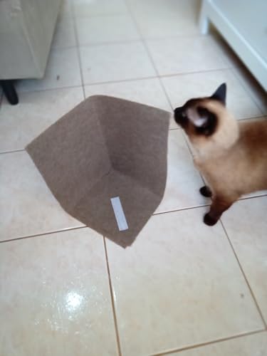 2 Arranhador para gato de canto de Cama Box em carpete resinado (Marrom)