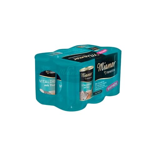 Miamor - Vitaldrink | Leckerer Drink für ausgewachsene Katzen zur Förderung der Flüssigkeitsaufnahme. Ergänzungsfutter in der Dose zur Unterstützung der Nierenfunktion | 4x6x135 ml Thunfisch