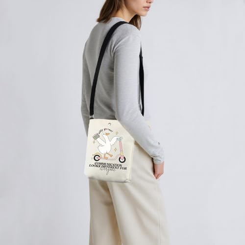 Lywjyb Birdgot Speech Therapy Crossbody Bag AAC Awareness Gift Communication Looks Different for Everyone Gift 6