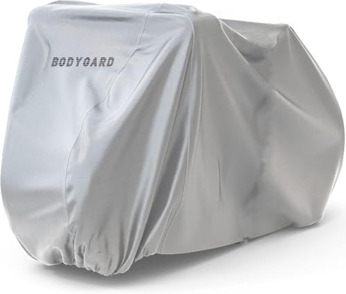 Bisiklet Örtüleri, Bisiklet brandası, su geçirmez, bisiklet garajı, branda, bisiklet koruma kılıfı, torbalı, 180x 90 x 120 cm (gümüş)