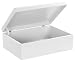 Produktbild LAUBLUST Holzkiste mit Deckel - 40x30x14cm, Weiß, FSC® - Aufbewahrungskiste | Erinnerungsbox | Bastel- & Geschenkkiste