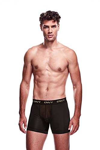 Envy Mesh Long Boxer, Black, Xl Para Hombre