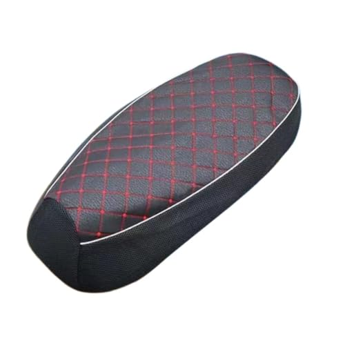 Cojín transpirable para moto con funda de cuero PU resistente al sol de verano