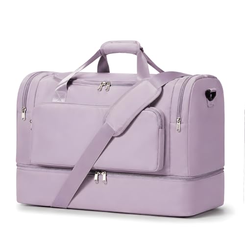 Large Travel Duffle Bag Women Weekender Overnight Bag with Shoe Compartment