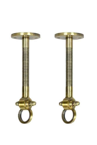 Image of Ceiling Hooks for Hanging Zula for Home Punching Bag Hanger with Anchor Bolt Fasteners Suitbale for Hammock Swing (Golden Kada, 12 Inch, 2pc)