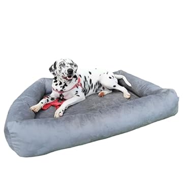 Cama Para Cachorro Grande 100x87 Cm - ESCOLHA A COR - 100% Lavável e Resistente - Pet Querido (CINZA)