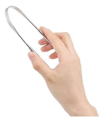Raspador De Língua Limpador Higienizador de Língua em Aço Inoxidável | Melhora a Higiene Oral e a Di