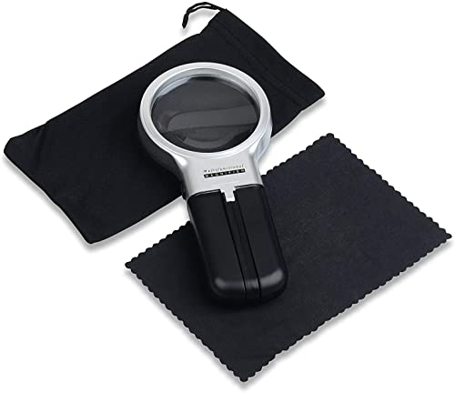 3X Illuminated Magnifier With Light Hands Free Portable Magnifying Glass With Stand For Reading Craft Inspection Soldering Jewelry Repair #TOP6