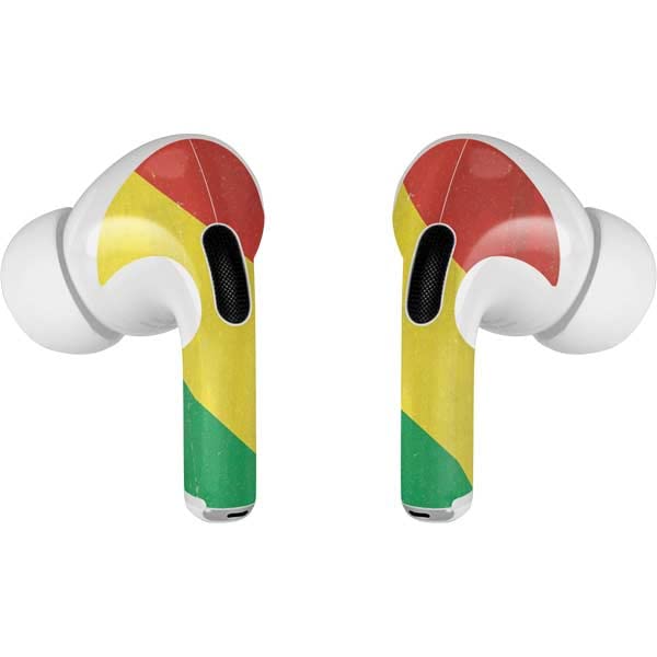 Skinit Decal Audio Skin Compatible with Apple AirPods Pro (2rd Gen, 2022) - Skinit Originally Designed Republic of The Congo Flag Distressed Design