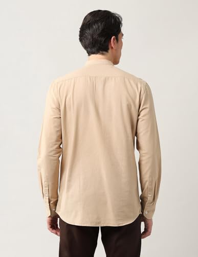 Image of Arrow Sports Men's Slim Fit Pure Cotton Mandarin Shirt